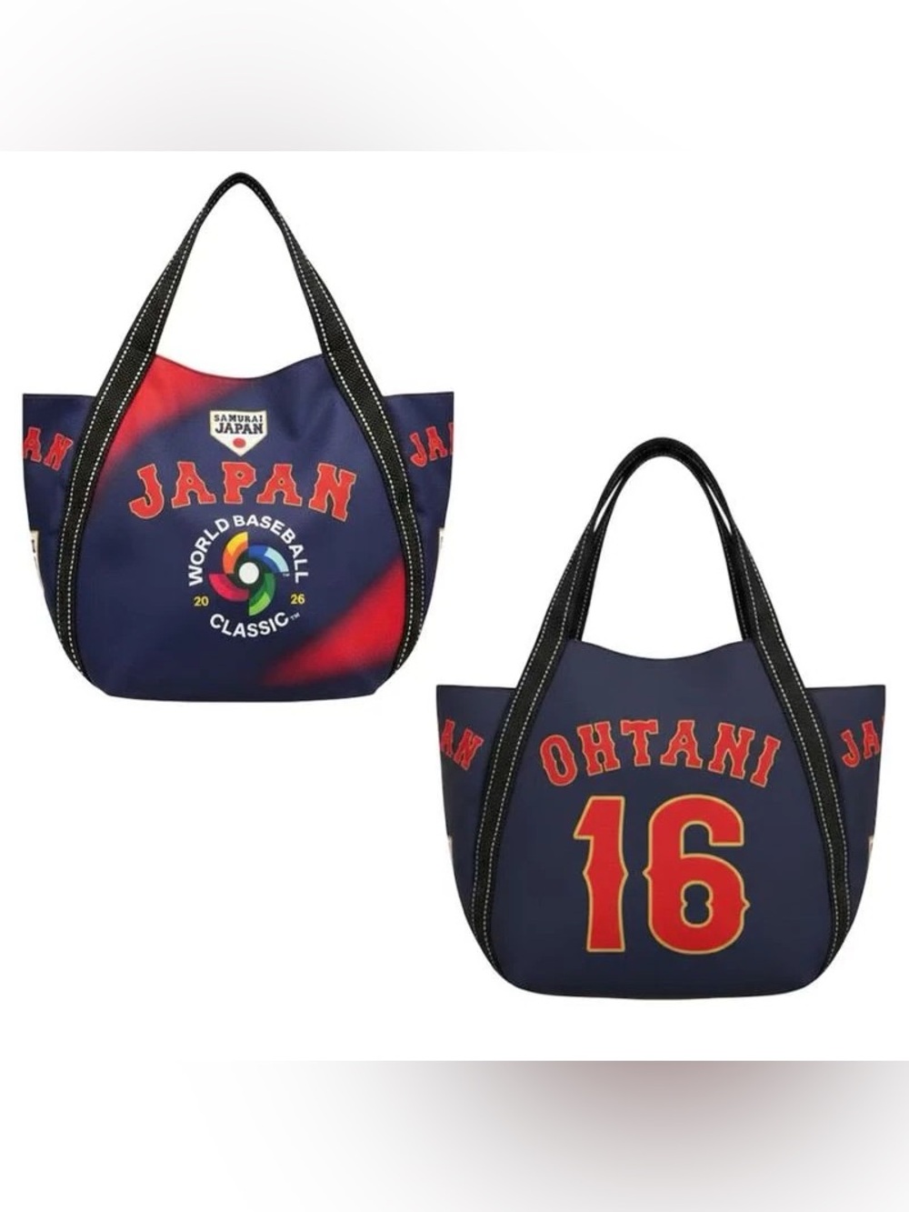 Rare Japan Exclusive Ohtani 16 Samurai JPN World Baseball Classic Navy Tote Bag